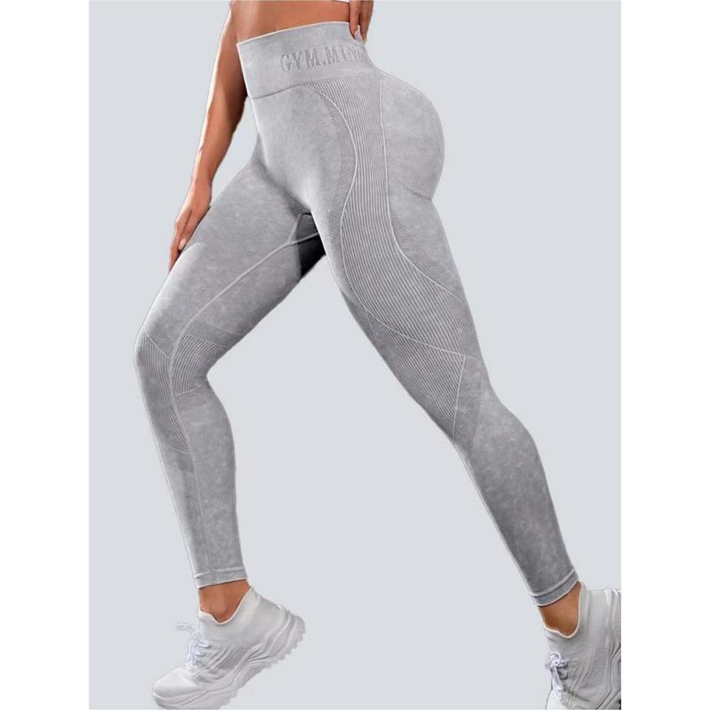 Women's Solid High Waist Sports Leggings, Sporty High Stretch Leggings, Ladies Sportswear,Yoga Pants, Workout Leggings, Gym Outfits for Women, Fall Outfits 2024, Womenswear,Fall Clothes 02