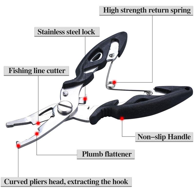 Stainless Steel Fishing Gripper with Storage Bag, Fishing Plier with Lanyard & Bottle Opener, Fishing Tool for Outdoor, Fishing Stuff, Fishing Equipment, Christmas Gift