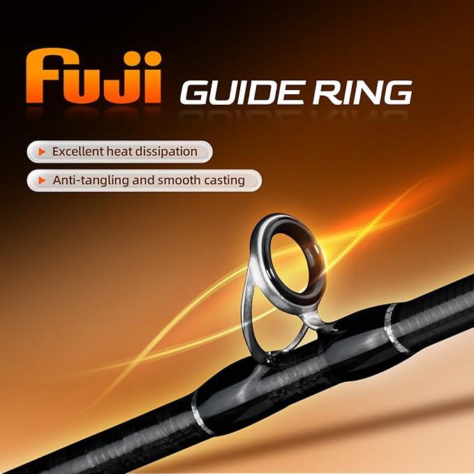 HANDING Magic L Ultra-Light Fishing Rod, Fuji O+A Ring Guides, 2-Piece BFS Spinning and Casting Rod, 30 Ton Carbon Fiber Blank, Mini Fishing Rods for Tiny Species, Panfish, Sunfish, Topminnow