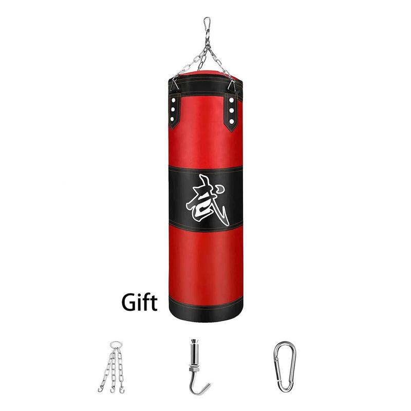 Boxing Training Sandbag, 1 Count Boxing Sandbag with Hook & Chain & Carabiner, Martial Arts Training Sandbag, Fitness Equipment for Home Gym