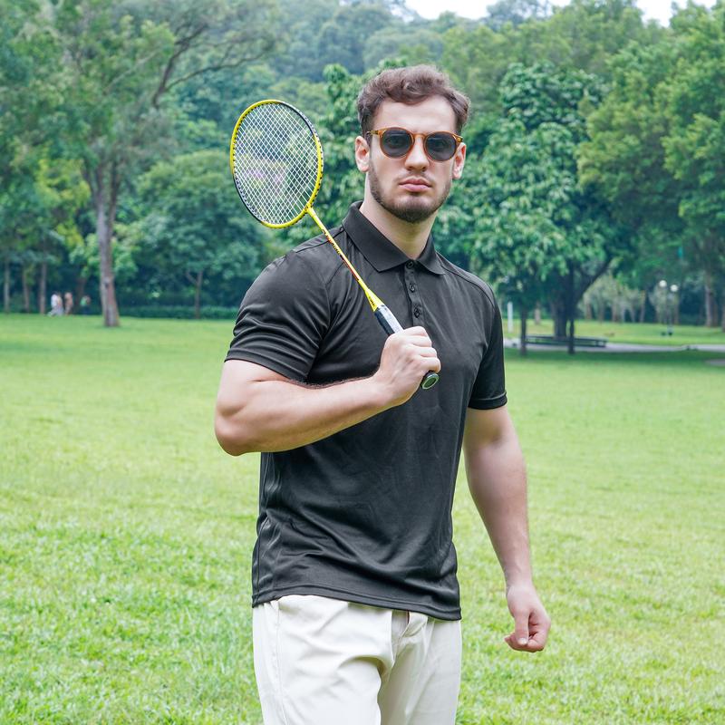 Men's Solid Colour Polo Shirt,Versatile Men's Clothing, Business Sports Men's Tops, High Performance Breathable Sweat Wicking Moisture Tops