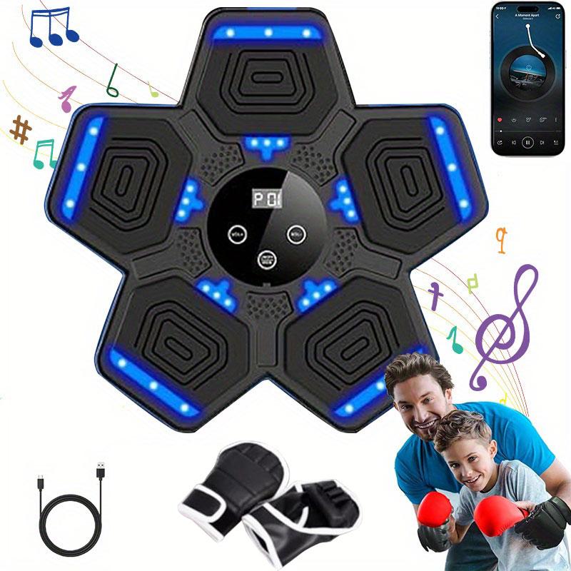 2024 Music Boxing Machine with Boxing Gloves, Smart Bluetooth Boxing Machine with LED Electronic Wall Mounted, Music Boxing Target Workout Punching Equipment for Home(Upgrade)