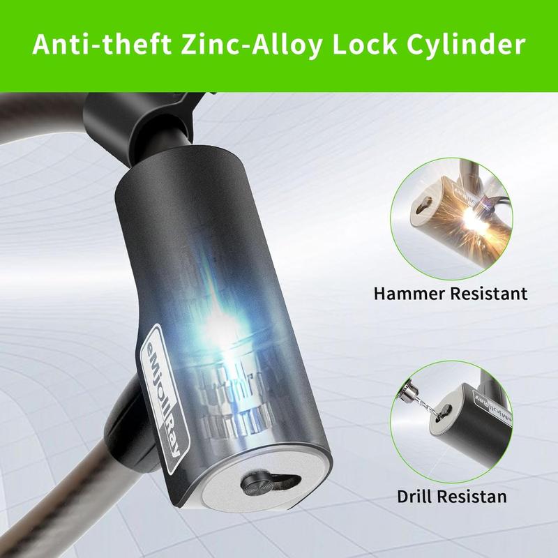 Electric Scooter Lock,  4  Scooter Lock with 2 , Scooter Lock Anti   Lock with Mounting Bracket and Cloth Bag, Lock for Electric Scooter Road Bike Mountain Bike Scooter