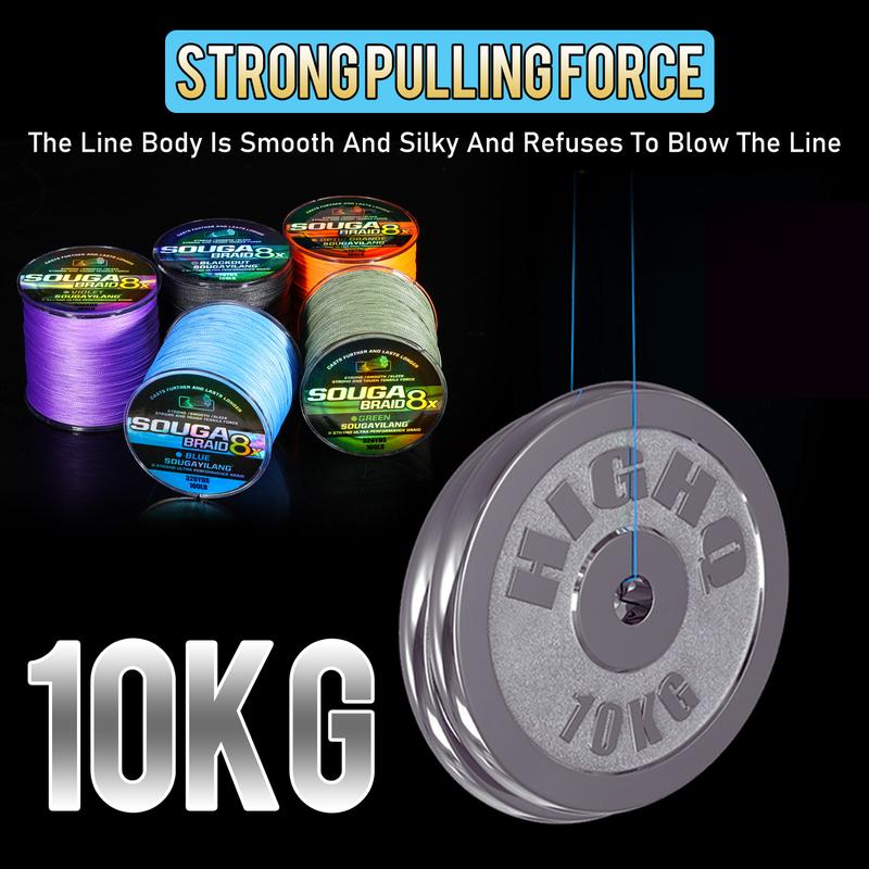 Sougayilang Fishing Line, 320 yards - Abrasion Resistant Braided Lines – Incredible Superline – Zero Stretch – Smaller Diameter – A Must-Have!