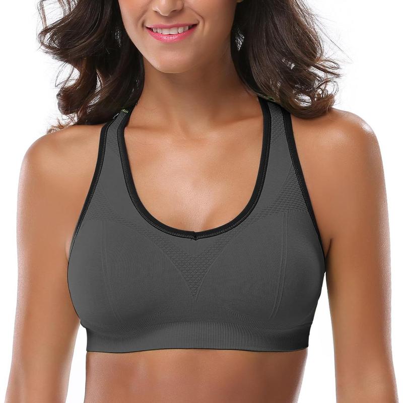 Women Racerback Sports Bras - High Impact Workout Gym Activewear Bra