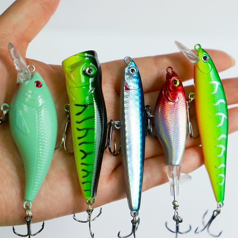 Fishing Lure Set, Fishing Lures with Hooks, Multifunctional Fishing Accessories for Sea Freshwater Lakes Streams, Outdoor Fishing Accessories, Christmas Gift