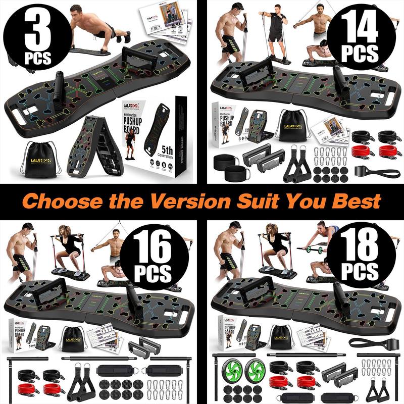 LALAHIGH Portable Home Gym System  push up board  Firm Muscles  At-Home Exercise  Portable Fitness Equipment  Slimming and Shaping  Tightening Training  Tightening Training  Flexible Training