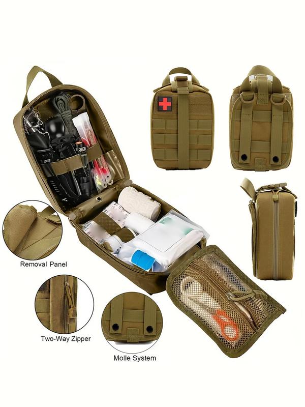 Outdoor Emergency Medical Bag, Camo Molle Tactical Pack, Coin & Cell Phone Pouch, Molle Vest Accessory Pouch, for Emergency Supplies and Outdoor Survival Gear