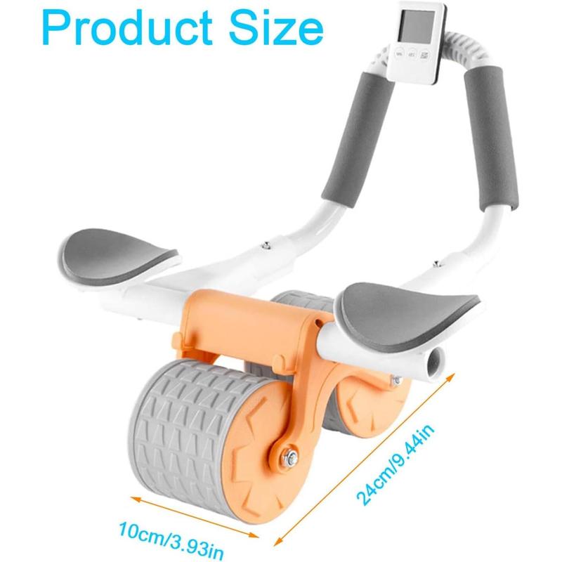 2024 New Ab Roller Wheel with Knee Mat &Timer, Automatic Rebound Abdominal Wheel, Ab Abdominal Exercise Roller with Elbow Support, Abs Workout Equipment Ab Exercise Roller for Women Men