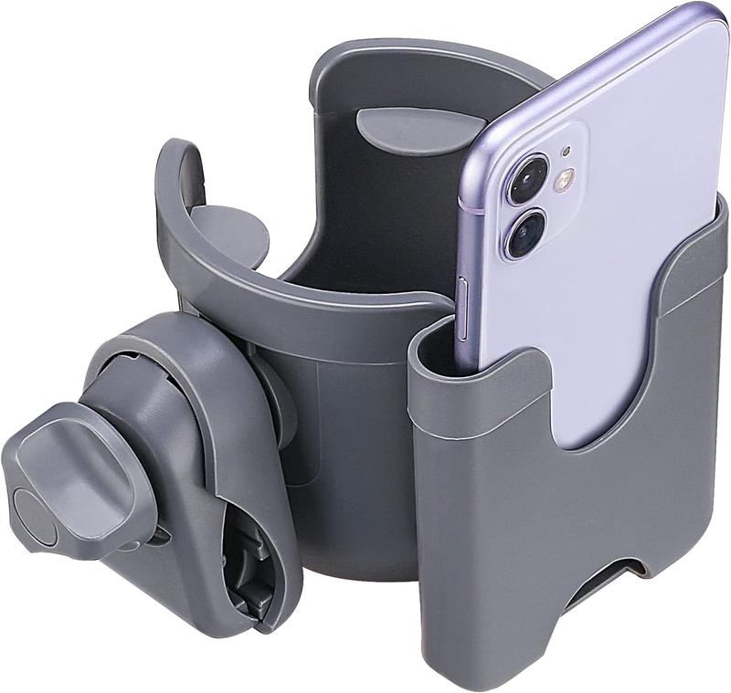 Universal cup holder, adjustable outdoor cup holder with mobile phone holder, suitable for wheelchairs, walkers, bicycles, scooters, can be a gift for your family.