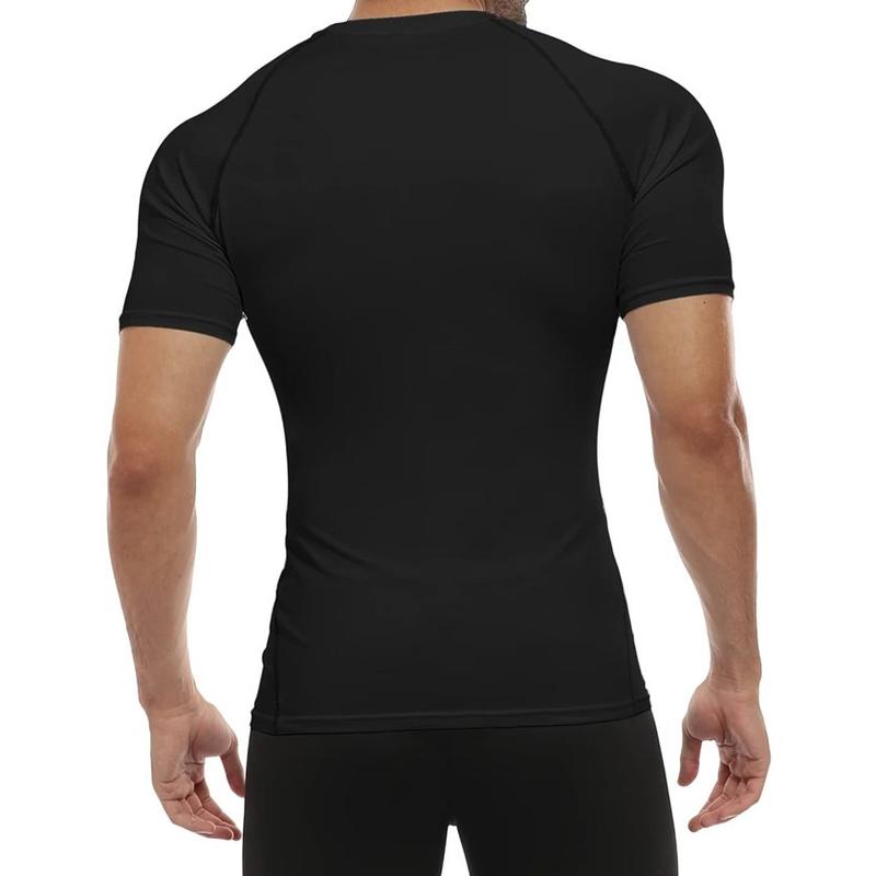 Men's Compression Shirt Short Sleeve Athletic Baselayer Sports T Shirts Workout Tops for Men