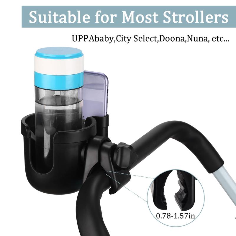 Universal cup holder, adjustable outdoor cup holder with mobile phone holder, suitable for wheelchairs, walkers, bicycles, scooters, can be a gift for your family.