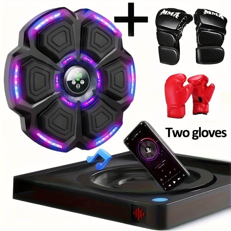 1 Piece of Creative Music Boxing Machine with Two Pairs of Boxing Glove-New Music Boxing Machine, with Light, USB Charging, Agility Speed Training, Perfect Christmas and Valentine's Day Gift