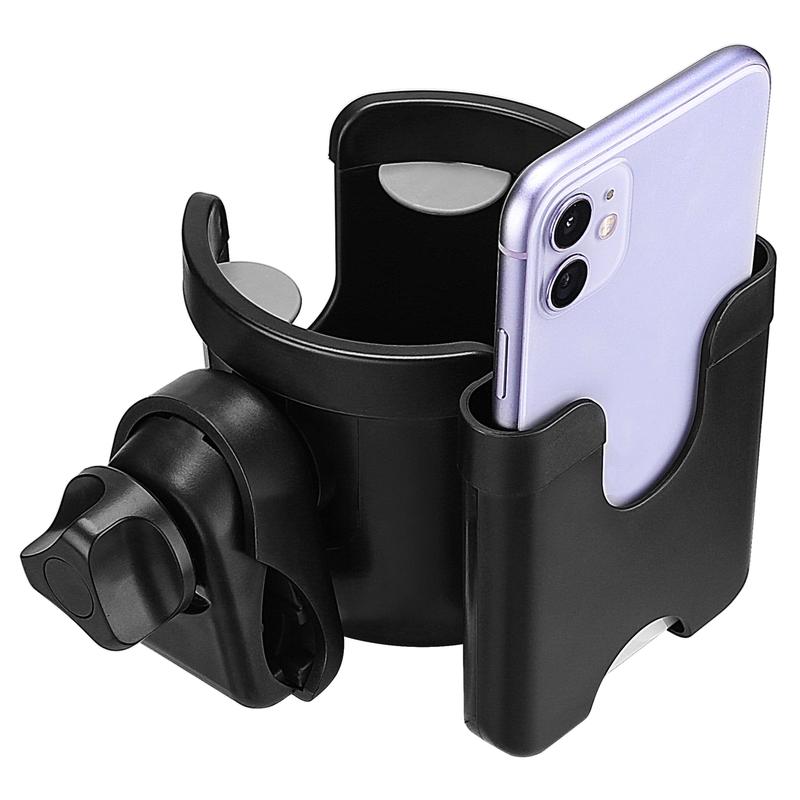 Universal cup holder, adjustable outdoor cup holder with mobile phone holder, suitable for wheelchairs, walkers, bicycles, scooters, can be a gift for your family.