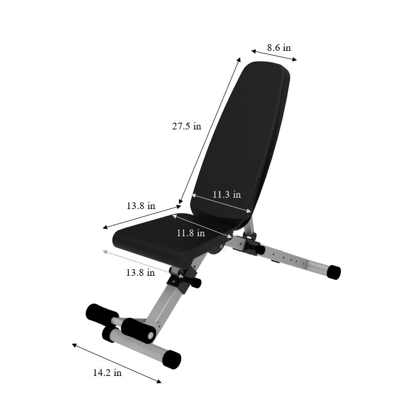 Weight Bench, Adjustable & Foldable for Bench Press, Strength Training and Full Body Workout. Perfect for Dumbbell Sets or an Adjustable Dumbbell Set in Your Home Gym