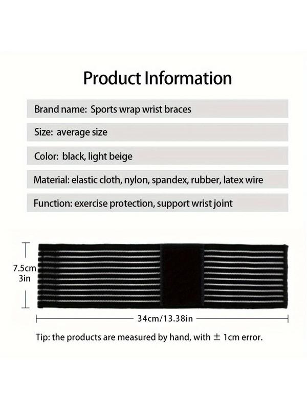 Elastic Breathable Wristband, 2 Counts Adjustable Anti-sprain Wrist Guard for Enhanced Support and Protection, Sports & Outdoor Clothes Accessories