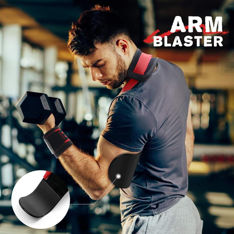 Tikaton Arm Blaster | Ergonomic Design for Maximum Strength Gains | Includes Wrist Wraps