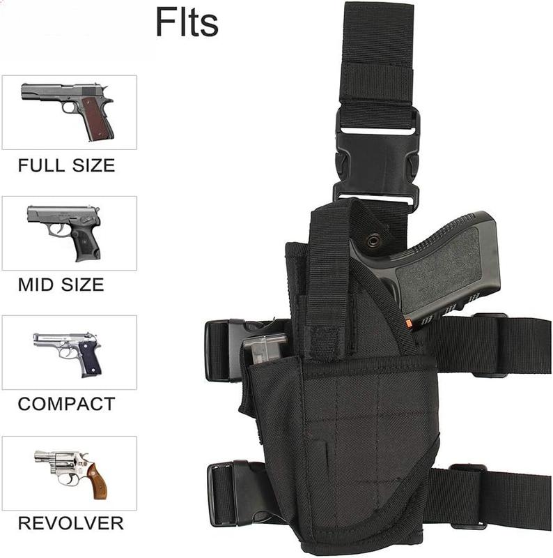 Drop Leg Holster for Pistol- Right Handed Tactical Thigh Airsoft Pistol Holster Adjustable Gun Holster Upgrade