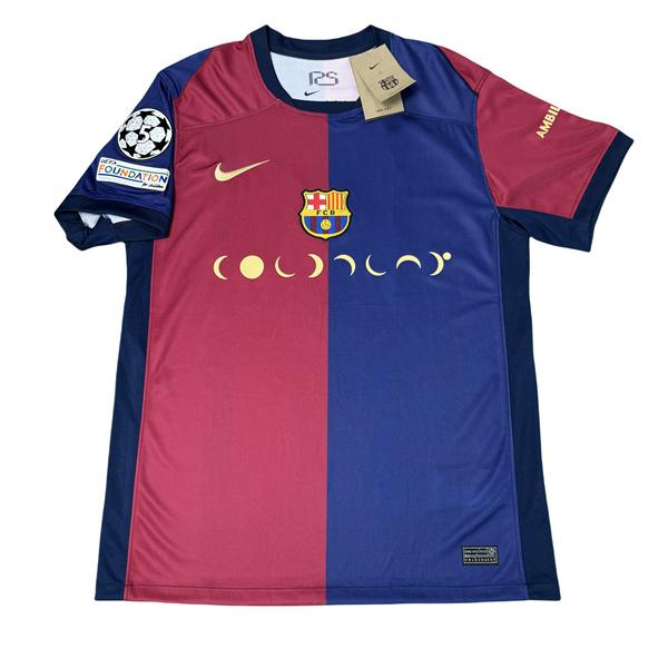 NIKE 2425 FC Barcelona Home COLD PALY Special Edition Short Sleeve Top Soccer Jerseys La Liga National Derby