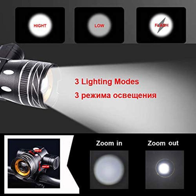 40000LM Rechargeable LED MTB Bicycle Light Racing Bike Front Headlight