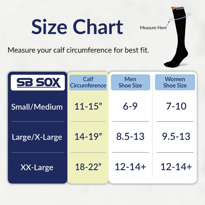 SB SOX 3-Pair Knee High Sports Socks for Men & Women - Best Socks for All Day Wear, Running, Athletic, & Travel