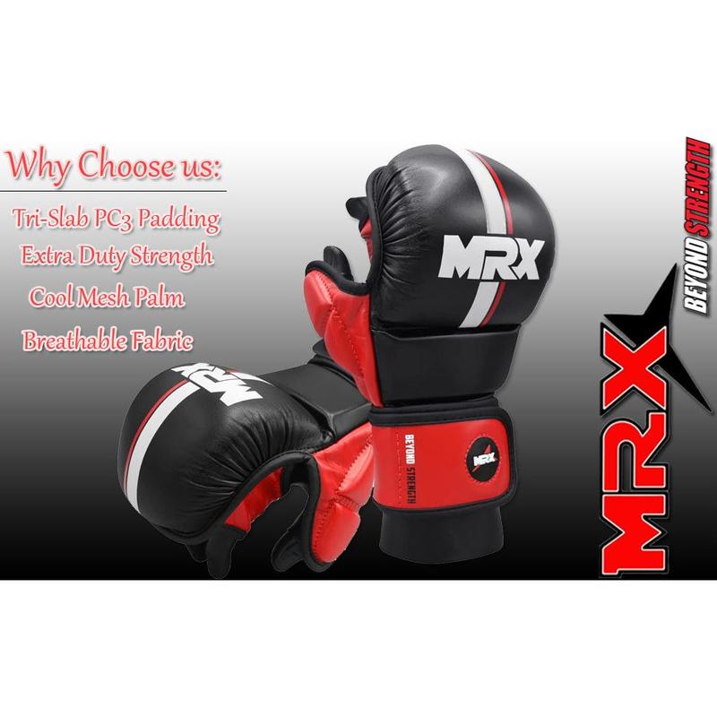 MRX Men’s Boxing Sparring Shooter Gloves Training MMA Kickboxing Punching