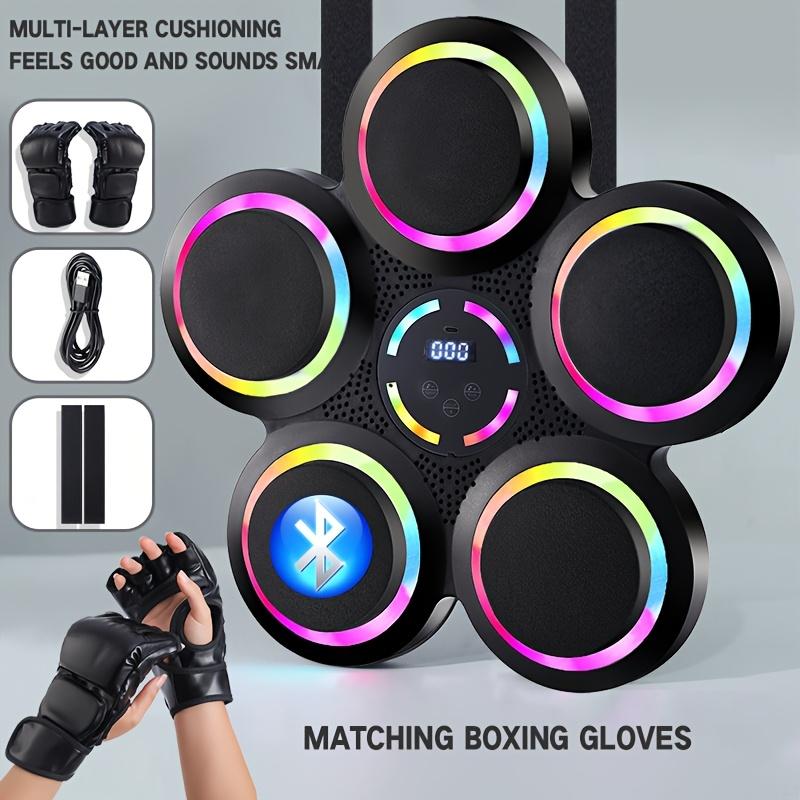 Height Adjustable Intelligent Music Boxing Machine with 9 Speed Modes, 25M Wireless Music Connection, LED Counting, and Boxing Gloves - Wall Mounted Sports Trainer