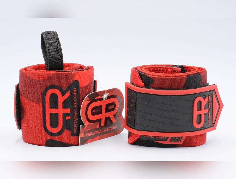 Personal Record Heavy Duty Premium Wrist Wraps - PR901 - Red Camo