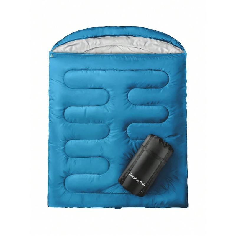 Double Sleeping Bags For 2 Adults, 2-3 Person Sleeping Bag For Camping Two Person Sleeping Bags For Adults With Pillows For Cold Warm Weather