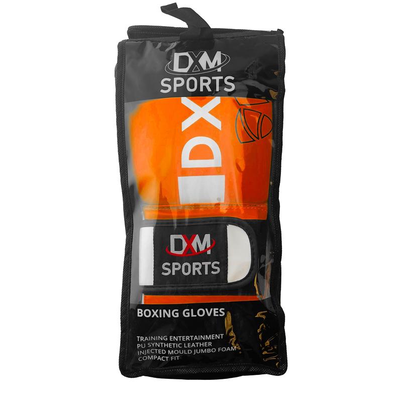 DXM Premium Boxing Gloves for Men & Women - Orange & White