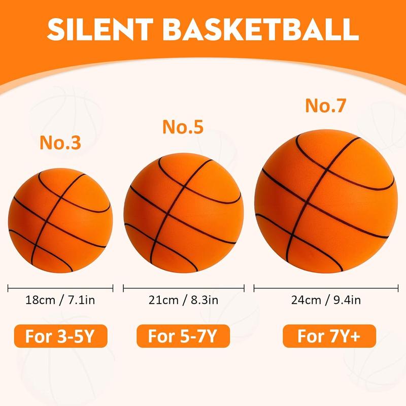 Silent Basketball, Upgrade Indoor Silent Foam Bouncing Basketball Foam Basketball Training Ball, Low Noise Quiet Basketball High-Density Foam Ball for Various Indoor Activities