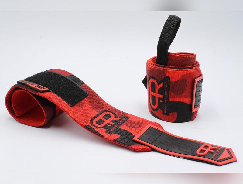 Personal Record Heavy Duty Premium Wrist Wraps - PR901 - Red Camo