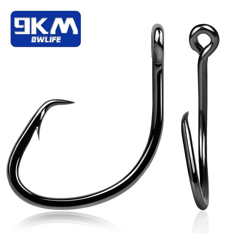 Circle Hooks, 25pcs Saltwater Fishing Hooks, Offset 3X Strong Wide Gap Live Bait Catfish Fishing Eagle Claw Circle Hooks