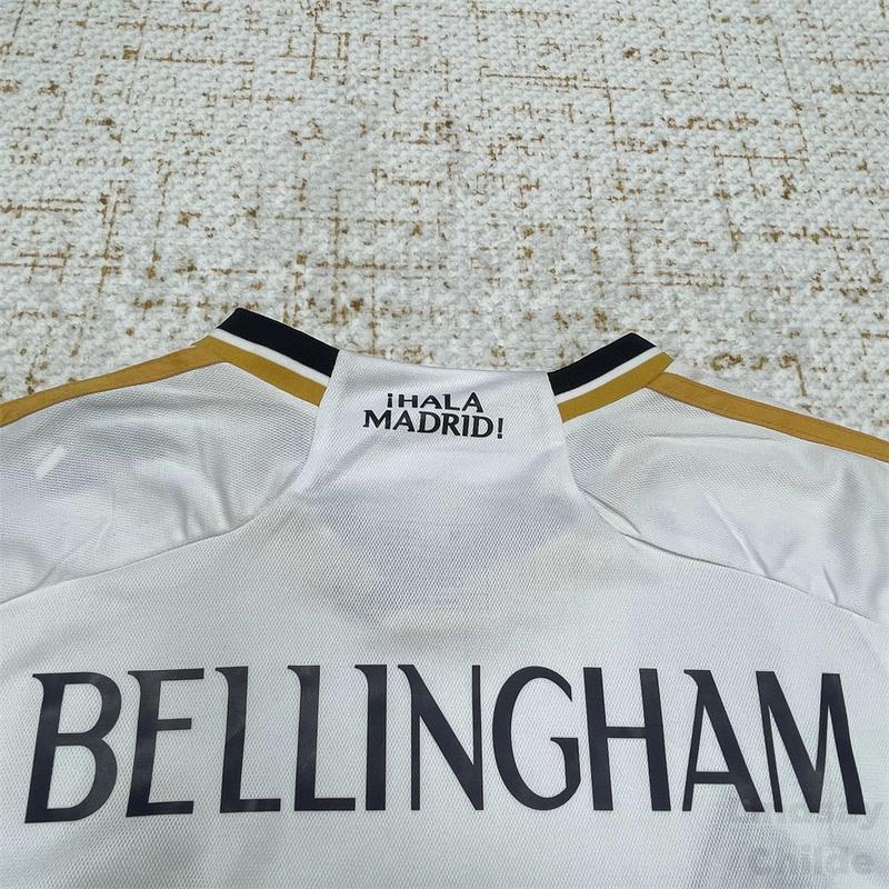 Soccer Jersey Fans Version Home kit Bellingham #5 White Short Sleeves Madrid