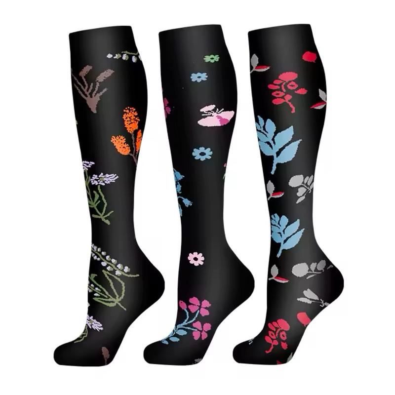 3 Pairs Compression Socks for Sports, Nursing & Varicose Veins Relief