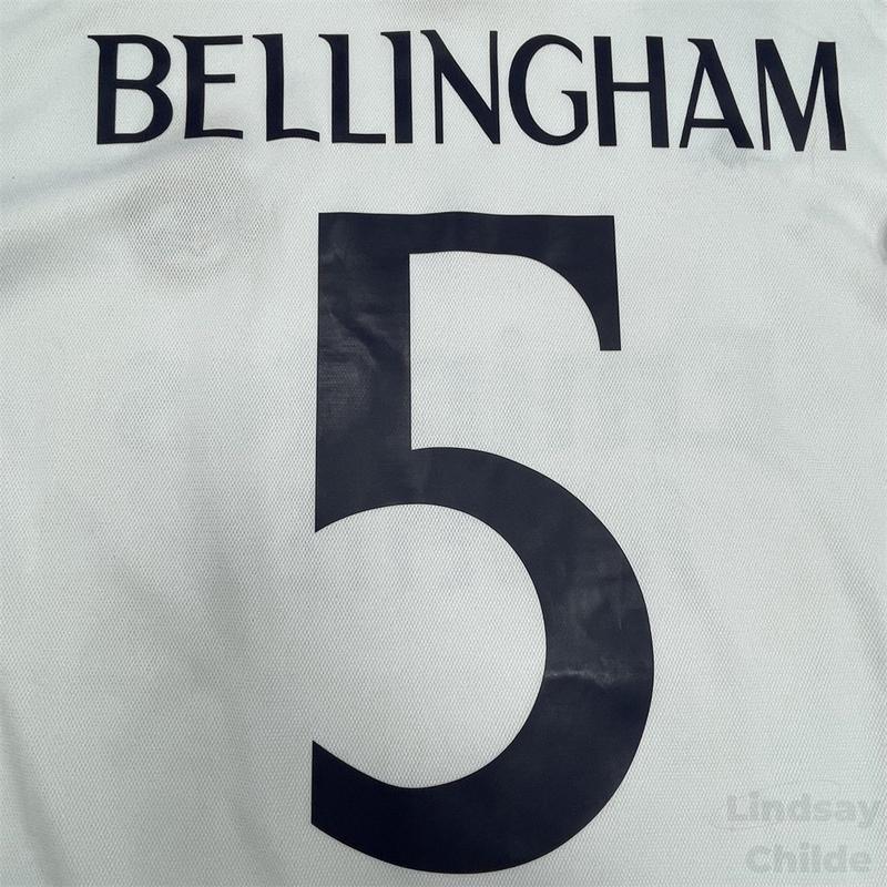 Soccer Jersey Fans Version Home kit Bellingham #5 White Short Sleeves Madrid