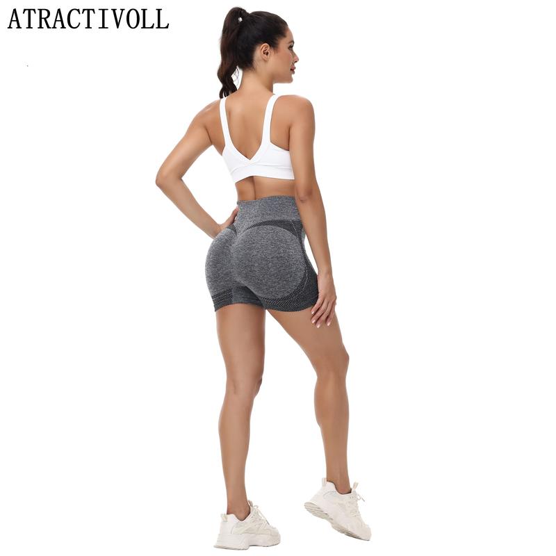 ATRACTIVOLL 1 2PCS  Breathable Leggings for Outdoor , Plus Size Yoga Pants, Women's Summer Stretch Yoga Shorts womens  shorts high waist skinny short