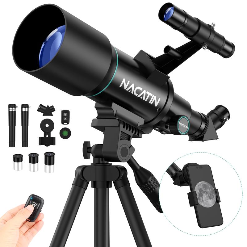 NACATIN Telescope - 70mm Aperture Refractor Telescope 300mm Focal Length with 15x-150x Magnification for Astronomy Beginners