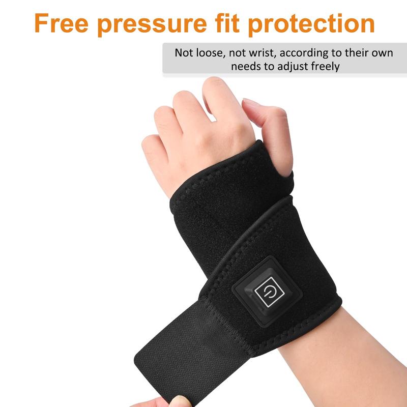 USB Rechargeable Heated Wrist Wrap, 3-level Temperature Adjustment Wrist Support, Sports Wristband for Women & Men, Sports & Outdoor Accessories