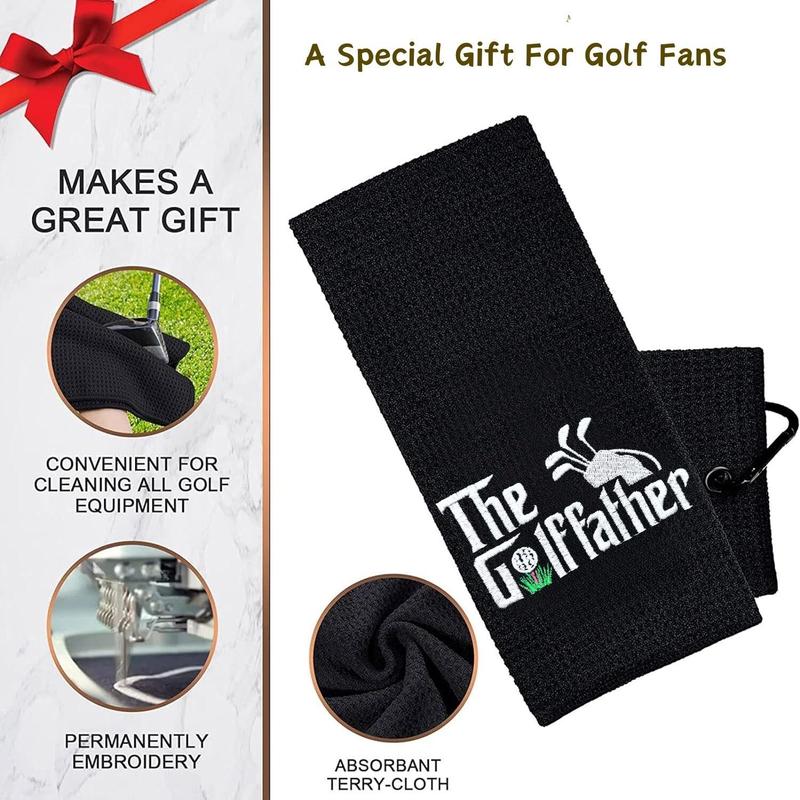 The Golf Father Golf Towel, 1 Count Embroidered Golf Towels for Golf Bags for Men & Women, Golf Accessories for Birthday Gift