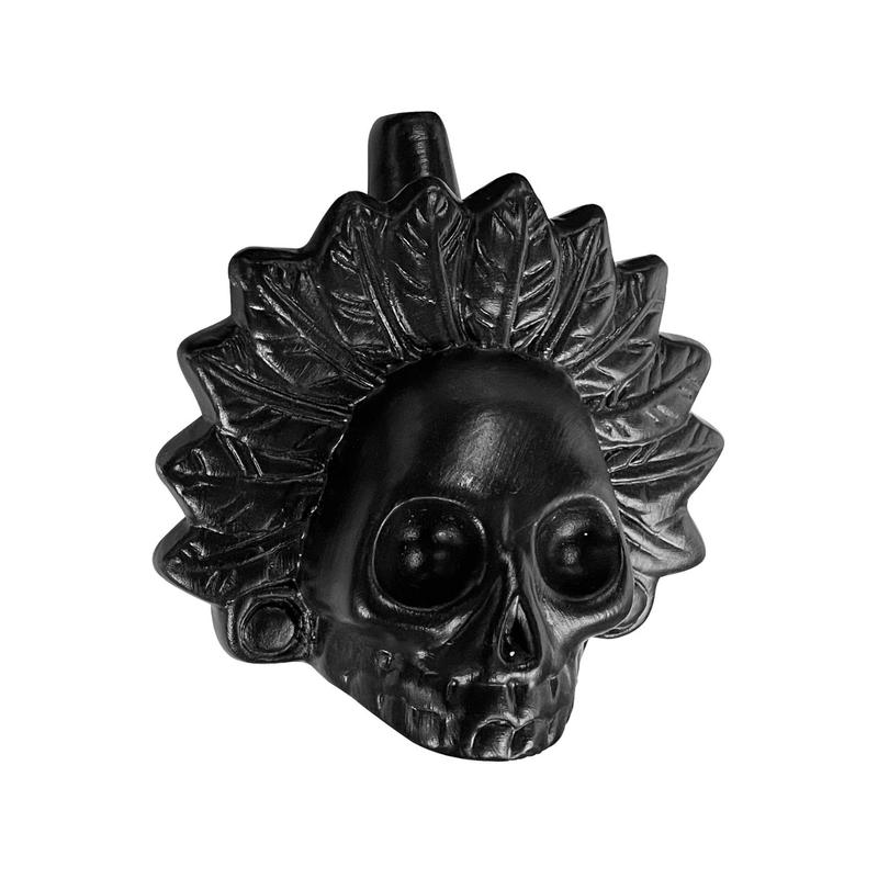 ITZCOEHUA Aztec Death Whistle – Authentic Obsidian Black Skull Design, Loud 125+ Decibels, Unique Collectible with Rich Cultural Heritage