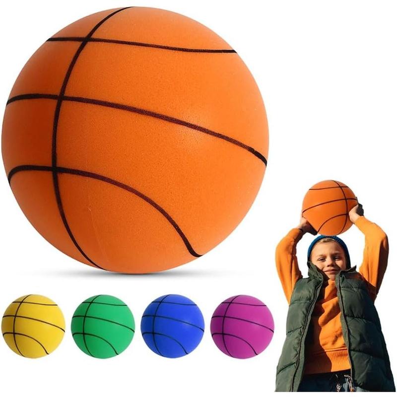 Silent Basketball, Upgrade Indoor Silent Foam Bouncing Basketball Foam Basketball Training Ball, Low Noise Quiet Basketball High-Density Foam Ball for Various Indoor Activities