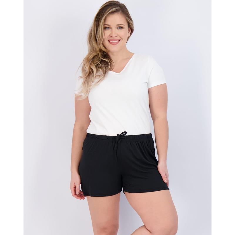 Real Essentials 3 Pack: Womens Ultra-Soft Comfy Stretch Pajama Lounge Shorts Elegant Sleepwear(Available In Plus Size)