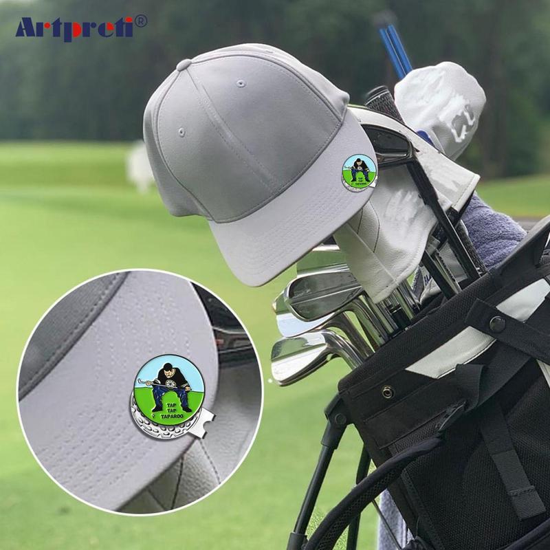 Funny Golf Ball Marker with Magnetic Hat Clip, Summer Funny Golf Gifts for Men Women, Golf Ball Marker Cap Clip for Men and Women, Golf Accessories for Golf Lovers, Gym Accessories