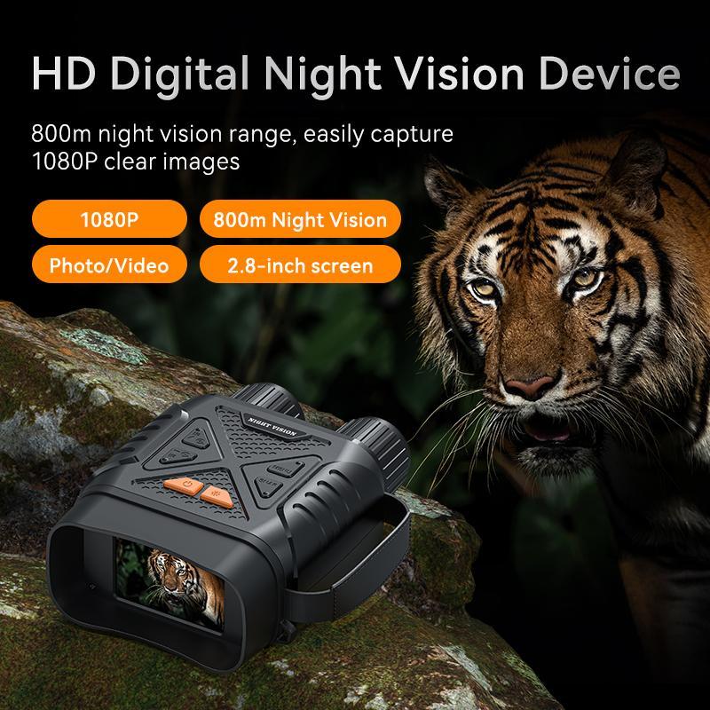 10x Digital Zoom Night Vision Binoculars, Rechargeable HD 1080P Night Vision Outdoor Telescopes, for Hunting, Camping, Travel, without Memory Card, Christmas Gift