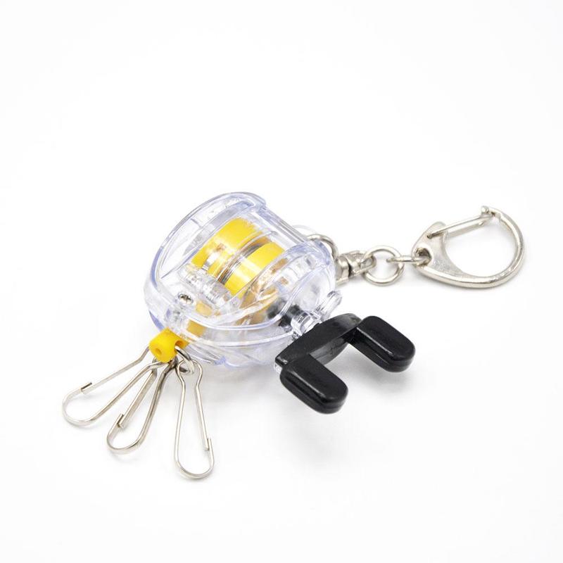 Retractable Small Fishing Reel Key Chain, 1 Count Portable Fishing Coiled Lanyard Key Ring, Fishing Accessories for Outdoor, Fishing Gear, Fishing Equipment