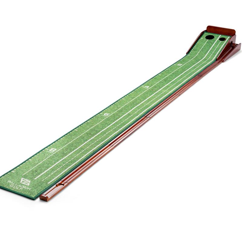 Palladium Golf Indoor Golf Putting Mat with 2 Hole Training, 10 Foot, Lay Flat Technology