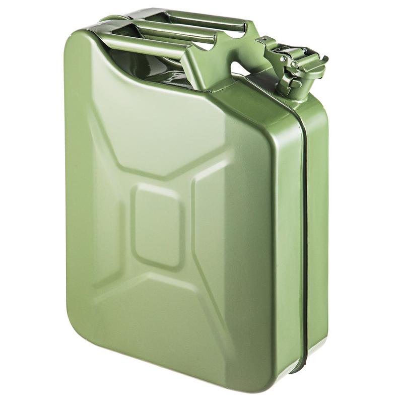 VEVOR Jerry Fuel Can, 5.3 Gallon   20 L Portable Jerry Gas Can with Flexible Spout System, Rustproof ＆ Heat-resistant Steel Fuel Tank for Cars Trucks Equipment, Green