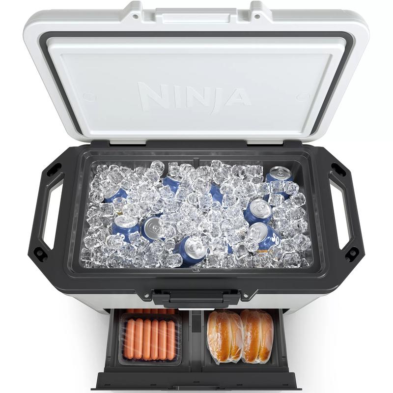 50 Qt. Ninja FrostVault Cooler with Dry & Cold Storage Zone - Perfect for Longday Camping and Outdoor Adventures