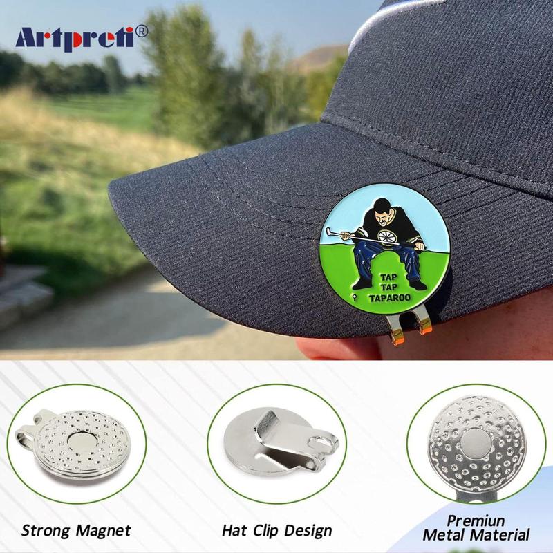 Funny Golf Ball Marker with Magnetic Hat Clip, Summer Funny Golf Gifts for Men Women, Golf Ball Marker Cap Clip for Men and Women, Golf Accessories for Golf Lovers, Gym Accessories